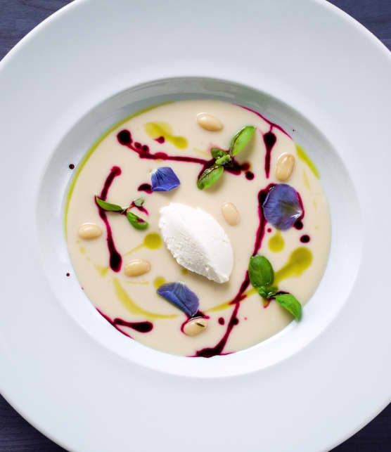 Velouté froid de haricots coco
