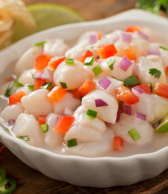 Ceviche de pétoncles