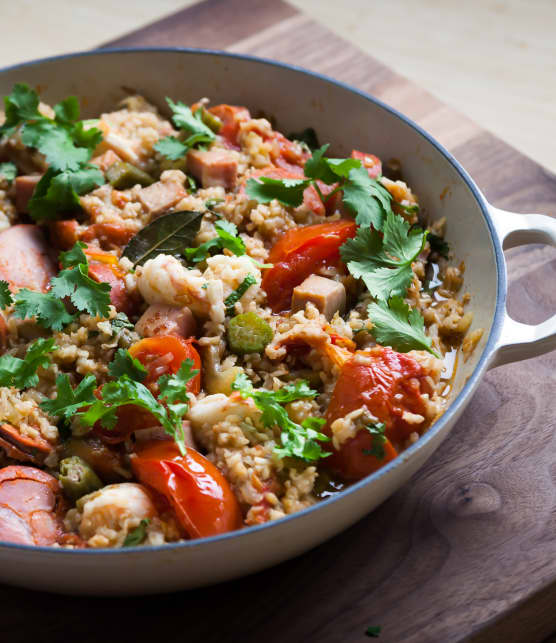 jambalaya au jambon et saucisse chorizo