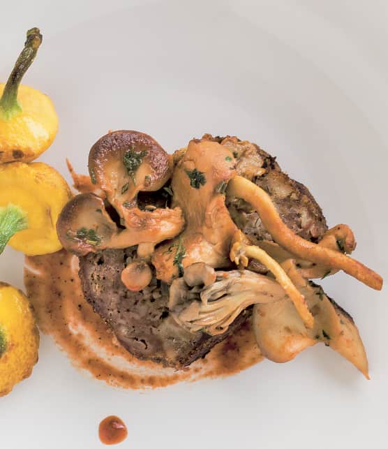 Pain de viande aux champignons et vin blanc