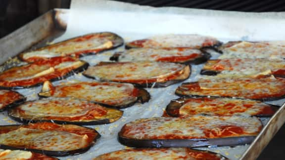 aubergines au pecorino