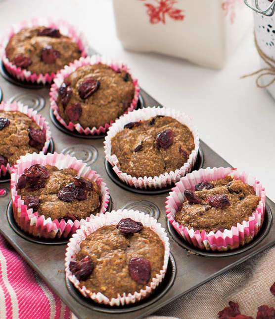 muffins à la courge spaghetti et aux canneberges