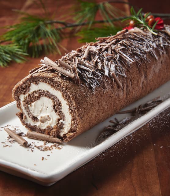 Roulade de chocolat à la crème de marrons