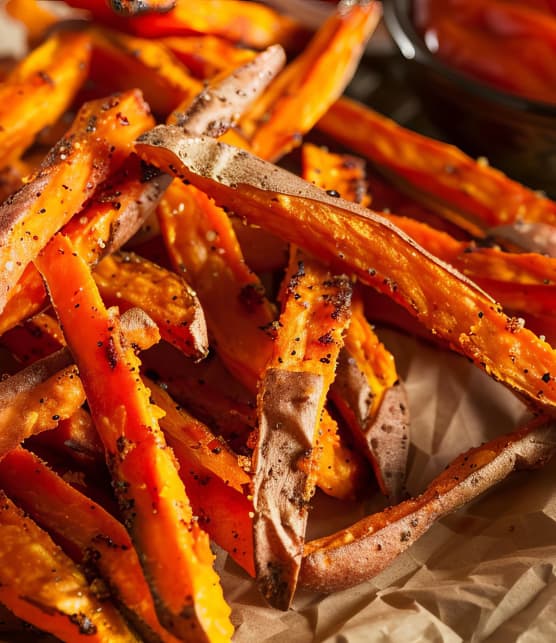 Frites de patate douce (air fryer et four)