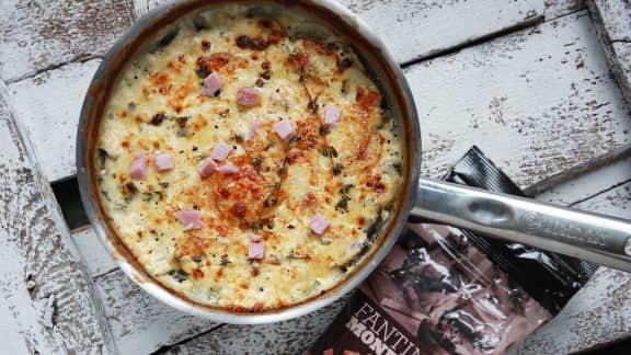 Gratin dauphinois au jambon italien