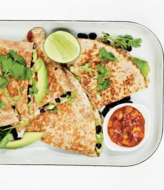 Quesadillas aux fèves noires