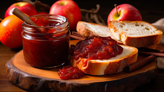 beurre aux pommes et aux fraises