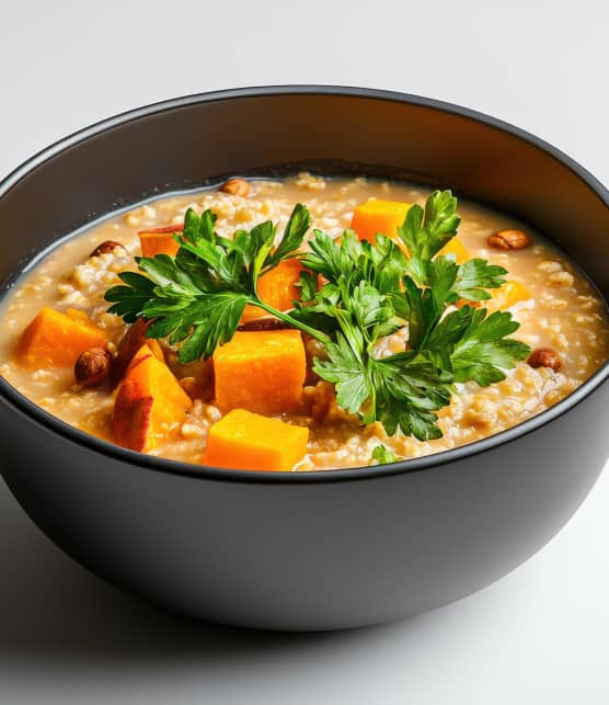 Soupe nouilles et citrouille