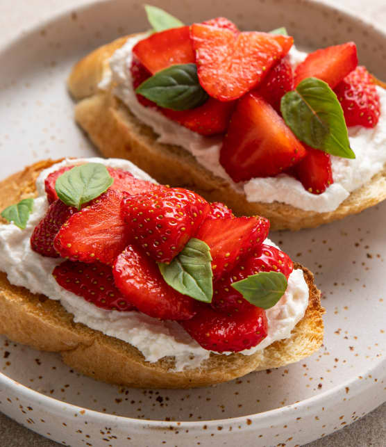 crostini fraise basilic
