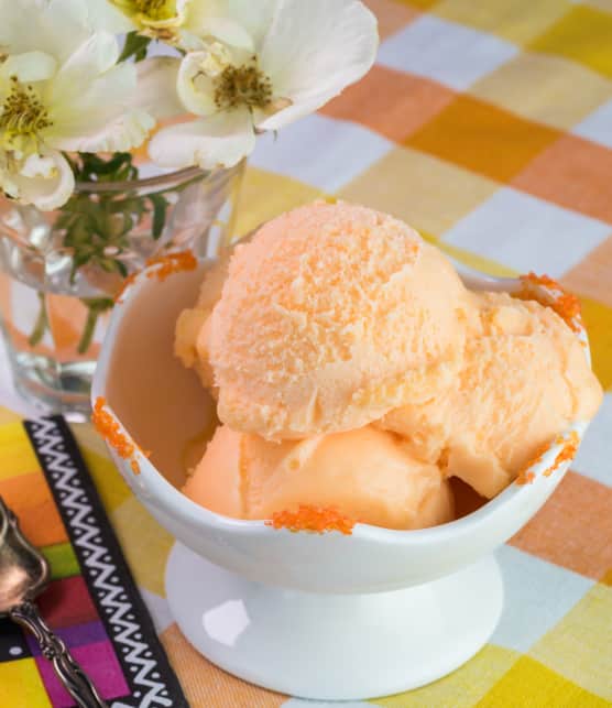 Crème glacée aux carottes