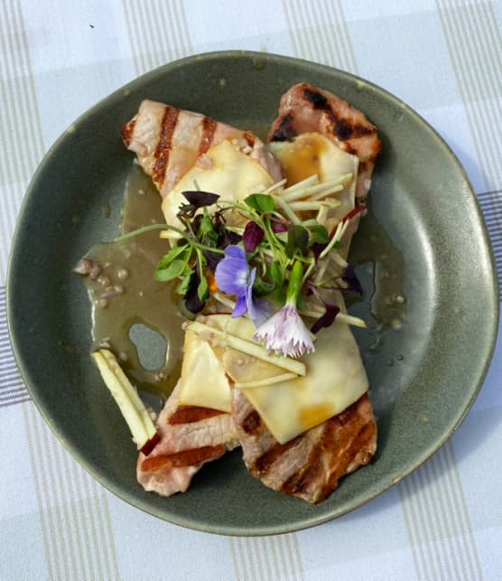 Côtelettes de porc aux pommes et au cidre
