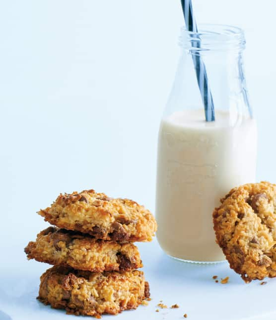 Biscuits à la noix de coco, au chocolat et aux pacanes