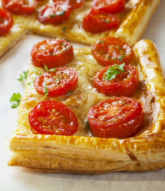 Tarte aux tomates confites