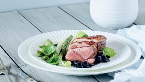 Magret de canard aux bleuets