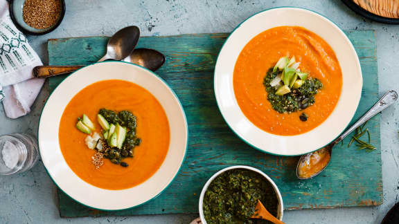 Potage à la carotte et au gingembre