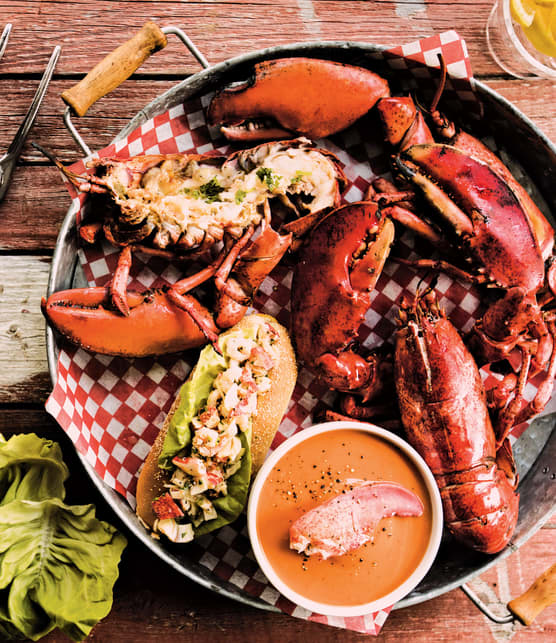 Homard grillé et sa trilogie de beurres