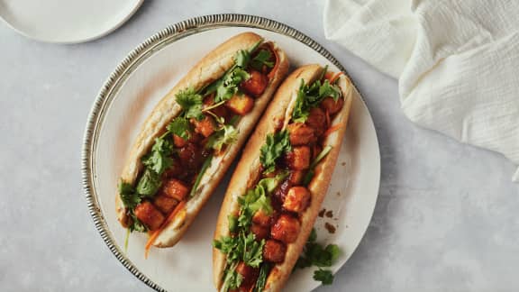 Mardi : Bánh mì au tofu général tao à l'érable