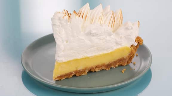 Tarte au citron vert meringuée