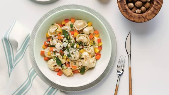 Salade de tortellinis tricolore