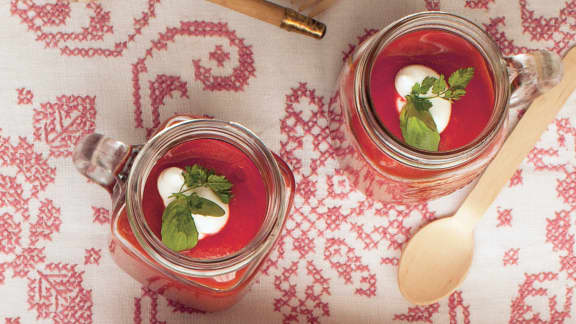 Potage de carottes et de betteraves