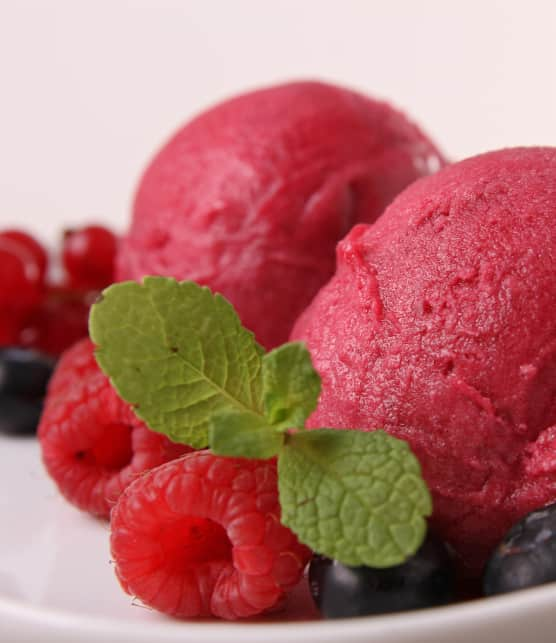 Sorbet de framboises surprise