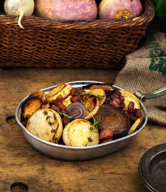rabioles aux oignons et pancetta