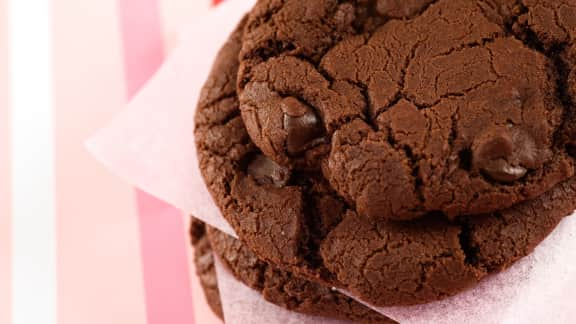 Biscuits tendres triple chocolat