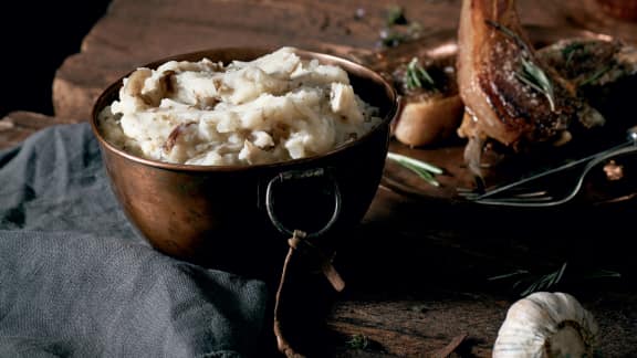 Purée de topinambours et de pommes de terre