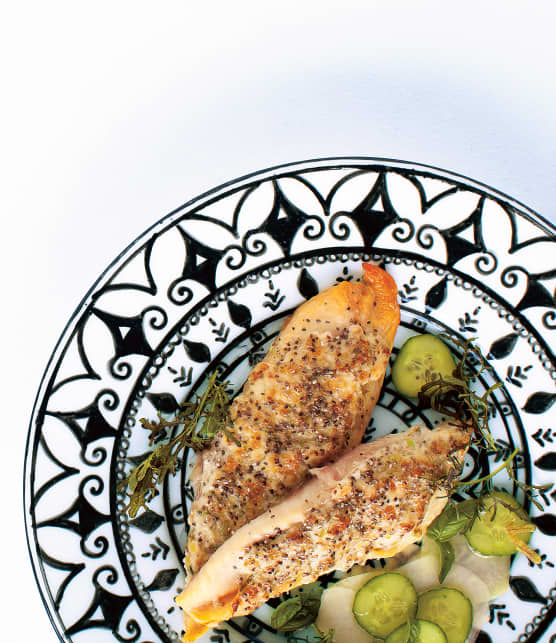 Tilapia en croûte de chia et parmesan