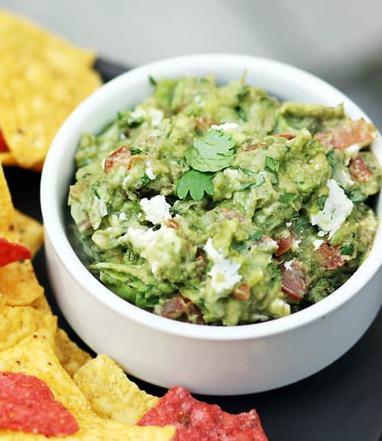 guacamole au fromage de chèvre