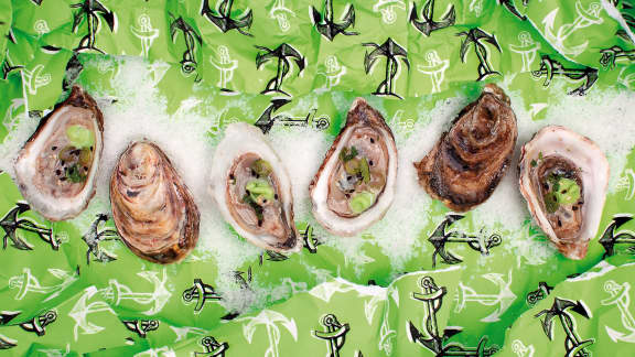 Sauce mignonette au wasabi pour huîtres