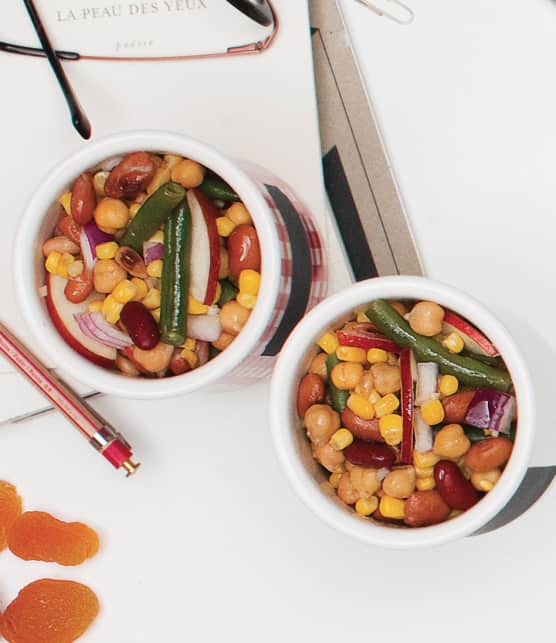 Salade de pommes et de légumineuses
