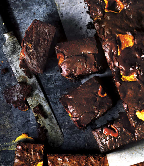 Brownies au caramel salé