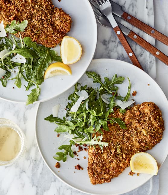 Escalopes de poulet en croûte de pistaches