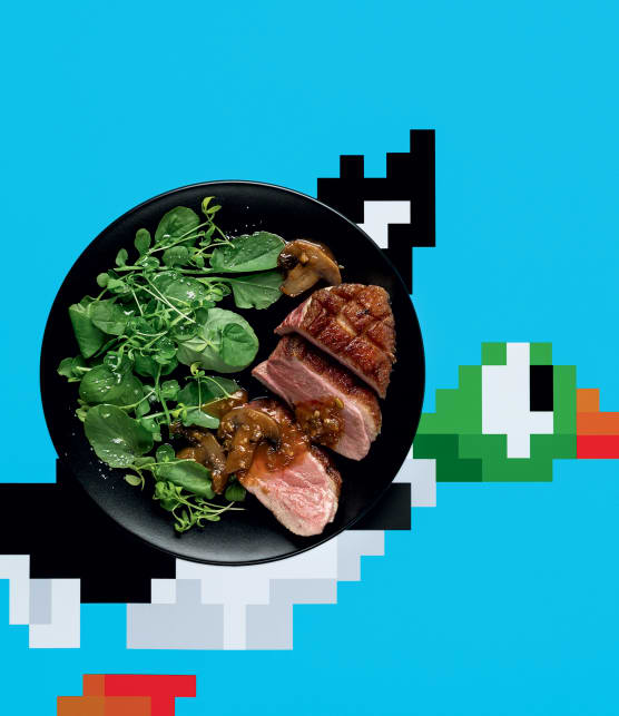 Magret de canard, sauce chasseur « Duck Hunt »