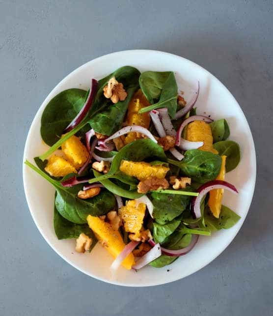 salade d'épinards et d'oranges