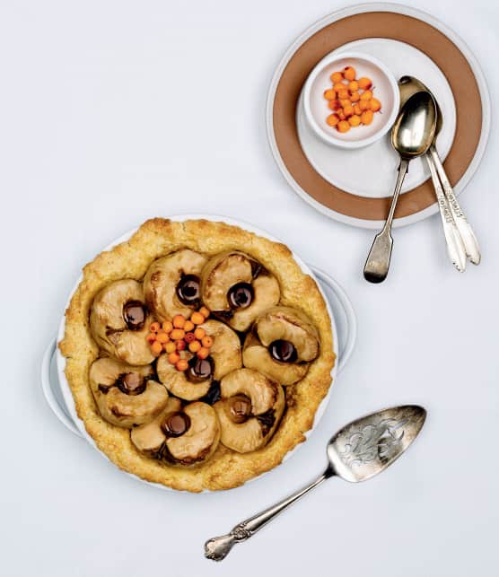 Tarte aux pommes et à l’argousier