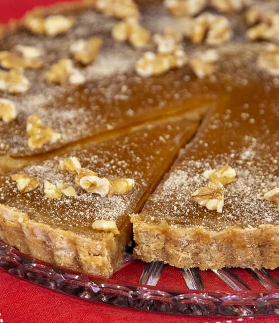 Tarte à l'érable et croûte de noix