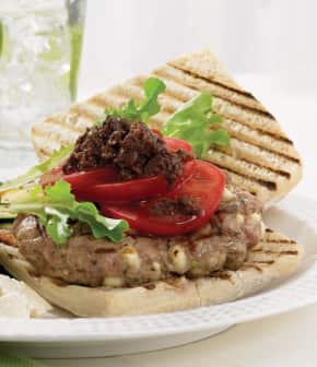 savoureux burger d'agneau