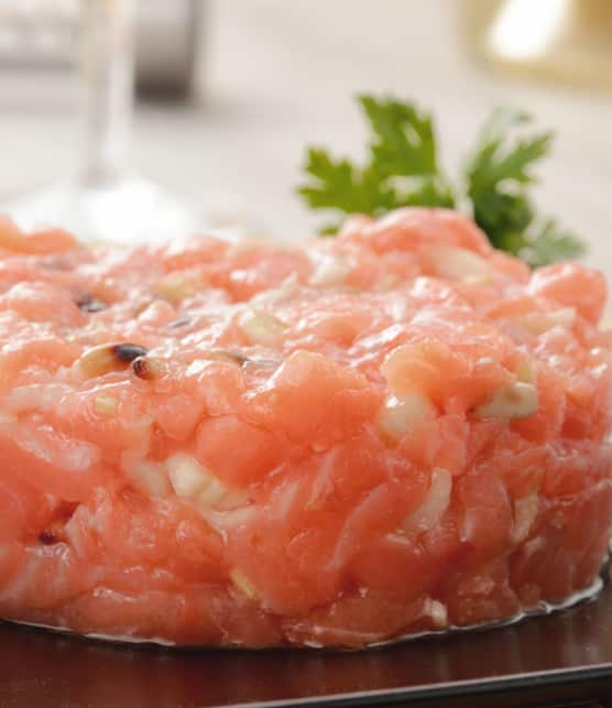 tartare de saumon croquant