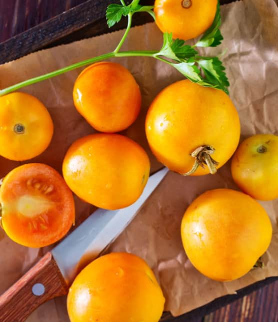 vinaigrette de tomates jaunes