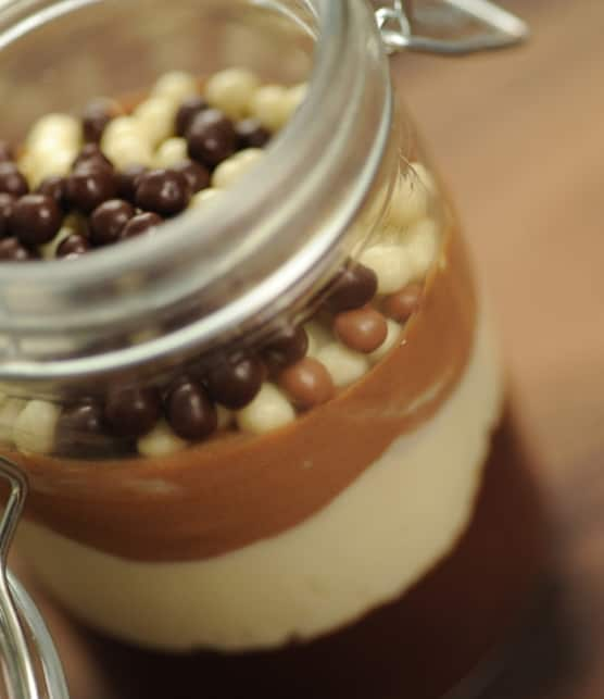 verrine aux trois chocolats