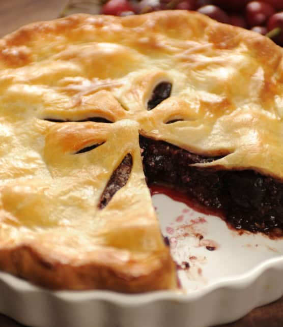 tarte aux cerises et au chocolat