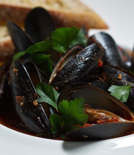 moules à la bière façon puttanesca