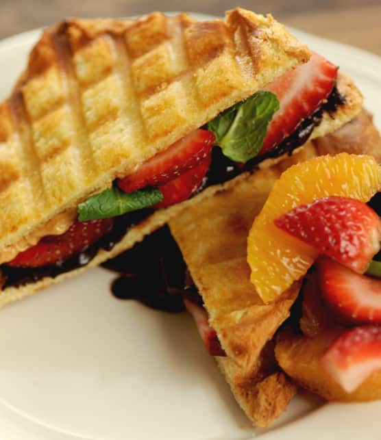 panini au chocolat et aux fruits