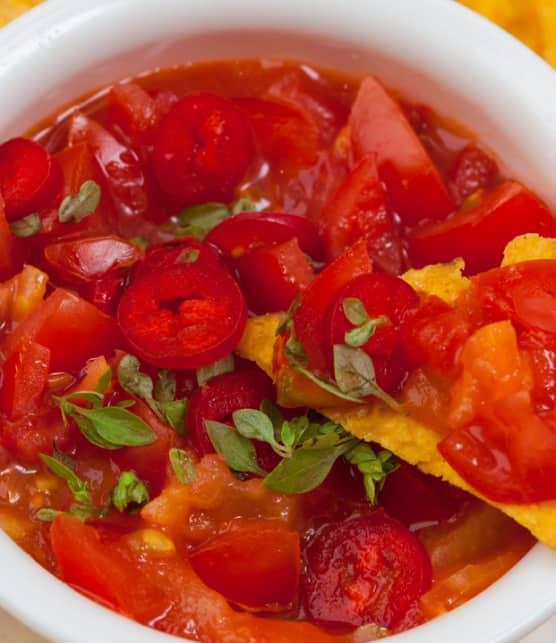 salsa de tomates grillées