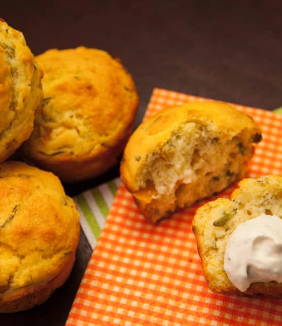 petits pains aux poireaux et à la ciboulette