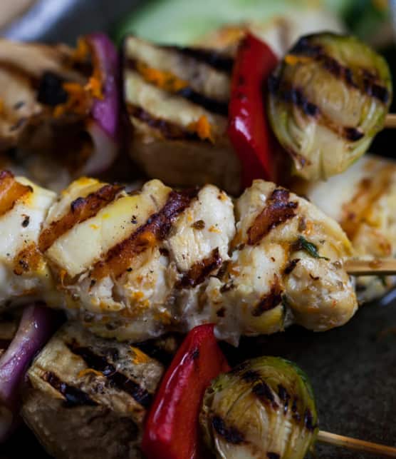 brochettes de lotte au safran