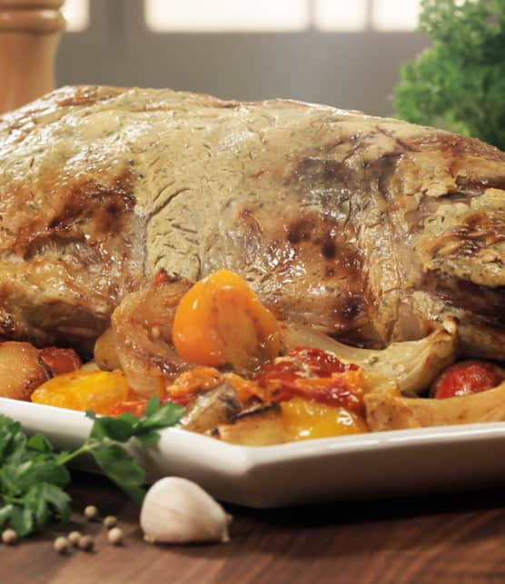 gigot d'agneau 7 heures au Boursin cuisine