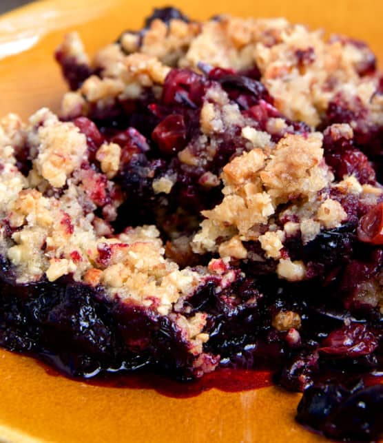 crumble aux petits fruits en papillote